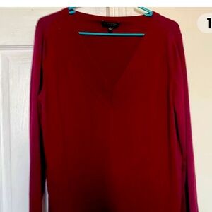 Banana Republic Men’s Waffle Crew Sweatshirt, Red, Size XL